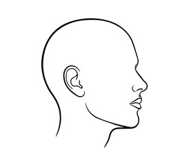 human head outline cutout