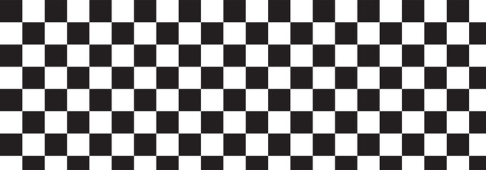 Fototapeta premium Checkered seamless pattern repeating banners of racing flag stripe speed texture, ideal for backgrounds, fabric and digital graphics. Racing cars and race car stripe, checkered flag, finish line.