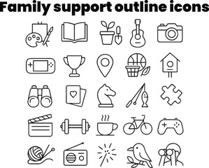  Senior Lifestyle and Hobbies Editable Stroke Icons

