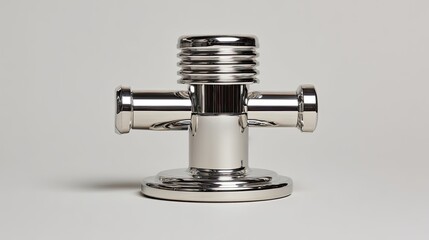 Sleek Modern Chrome Object with Distinctive Design and Polished Finish for Contemporary Interior Decor