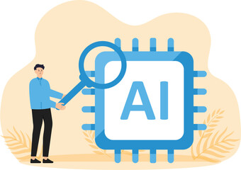 Study chip and Analyzing data technology concept
