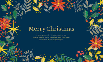 クリスマスのベクターイラストフレーム