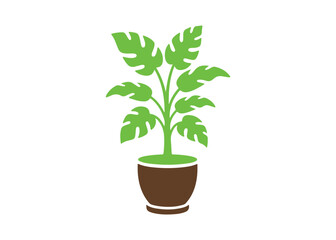 Obraz premium An image of a potted plant on a clear background