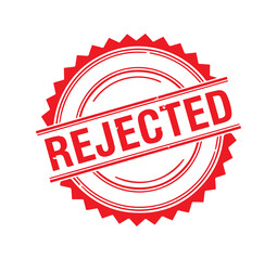 red reject stamp isolated on transparent background, rejected label, rejected sign, rejected mark, reject symbol, red stamp