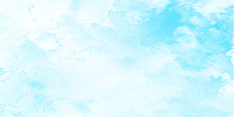 bright grunge sky light blue watercolor background, Light blue blurred grainy and cloudy sky with soft clouds, cloudy and shiny blurred grainy soft splashed texture.