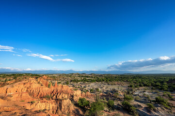 Obraz premium Dramatic colorful landscape in the Tatacoa Desert in Huila, Colombia