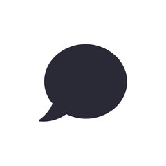 Minimal speech bubble icon silhouette vector clean design for online messaging and dialogue art