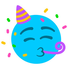 Face emojis expressing emotions in celebration of the festive season