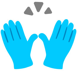 The symbol of two raised hands represents celebration and joy.