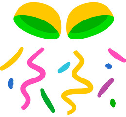 Rainbow ball celebration symbol illustration