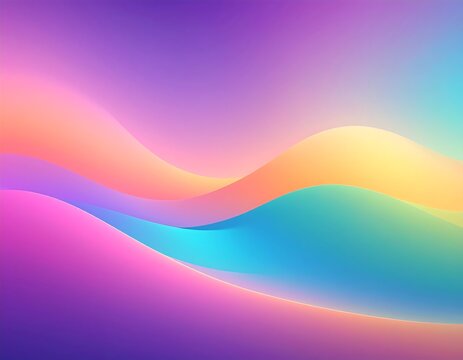 Flowing, smooth, abstract, colorful shapes in pastel gradients - Powered by Adobe