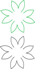 Obraz premium GREEN NATURAL LEAVES IN CIRCLE BIO ECO FOOD SIGN SYMBOL LOGO VECTOR