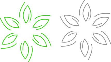 GREEN NATURAL LEAVES IN CIRCLE BIO ECO FOOD SIGN SYMBOL LOGO VECTOR