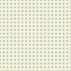 A seamless vector pattern featuring mint green rounded squares on a cream background, perfect for web backgrounds, stationery, and graphic projects.
