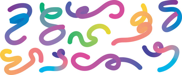 Abstract colorful fluid line illustration vibrant and dynamic design style