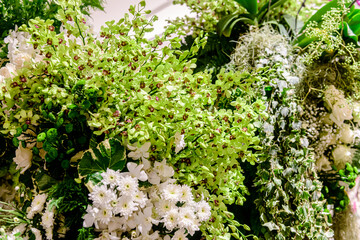 Beautiful flowers decorations, flower background, backdrop wedding decoration, rose pattern, colorful background, bunch of flowers