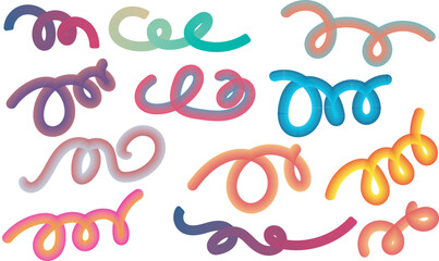 Vibrant Gradient Ribbon Set for Fun Festive Designs and Decorations