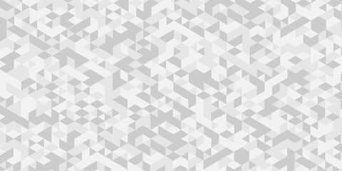 Abstract low polygon cubic white and gray vector poly triangle texture geometric pattern composed of triangular. geometric wall tile and metal cube background triangle wallpaper design.	