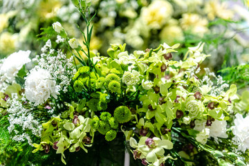 Beautiful flowers decorations, flower background, backdrop wedding decoration, rose pattern, colorful background, bunch of flowers