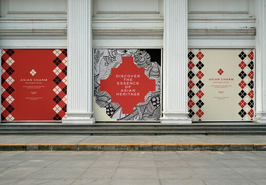 Cultural Heritage Promotional Display Mockup PSD