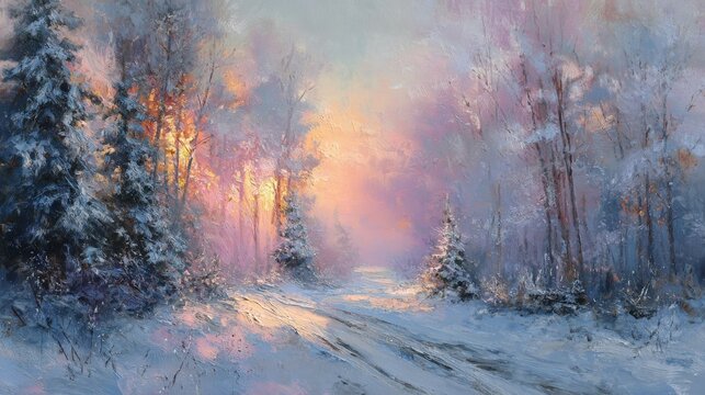 snovy trees on winter mountains