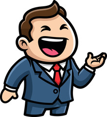Obraz premium cheerful executives hearty laugh shares successful business stories with all, isolated on transparent background