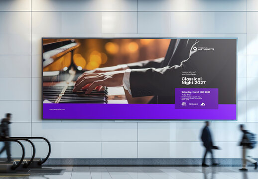 Elegant Piano Concert Advertisement Mockup PSD