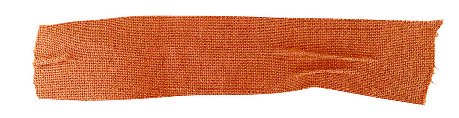 Brown sticky fabric bandage adhesive tape stripes on transparent background, illustration element design for label, frame, vintage style