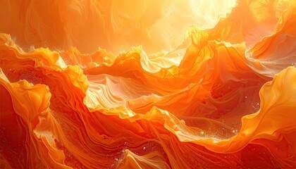 Orange, flowing, mountainous landscape
