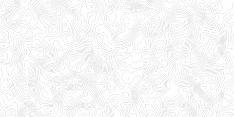 Plakat Minimal vector topo paper lines Topographic contour lines grid map seamless pattern. Geographic mountain relief. Abstract lines background. Contour maps. illustration, Topo contour map design. 