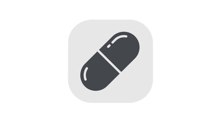 Capsule pill icon vector illustration, isolated medicine medical sign design