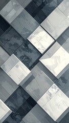 Geometric gray and white abstract cubes in a repeating pattern
