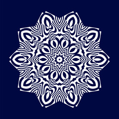 Symmetrical composition of wavy lines. Abstract element for design. Vector illustration. A pattern of deformed stripes. Modern graphic design.