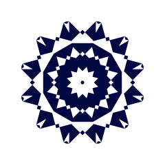 Symmetrical composition of geometric shapes. Abstract element for design. Vector illustration in a flat style.