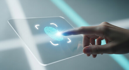 Fingerprint Scan Biometric Security Digital Access Modern Technology Interface