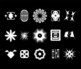 Abstract Brutalist Y2K Vector Graphics