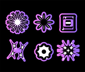 Brutalism Y2K Vector Design Set Abstract Futuristic Elements Pack