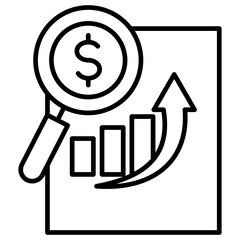 Profit Analysis Outline Icon