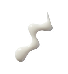 white cream isolated on white