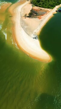 Aerial View of Goa Coastline with Mobor, Betul and Cavelossim Beaches along the Arabian Sea, India, Goa, Goa beach, Aerial beach, 4k reel content