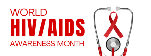 Campaign message promoting HIV and AIDS awareness, isolated, PNG