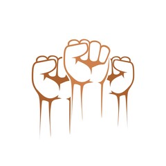Fototapeta premium Fists icon isolated on white background