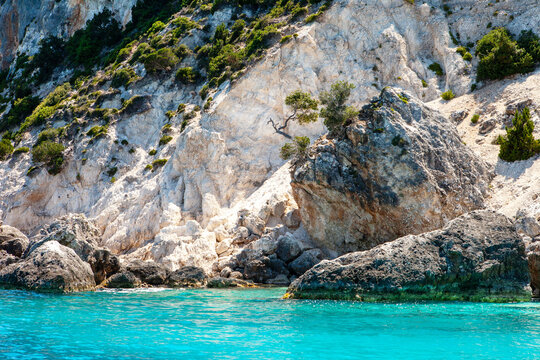 beautiful landscape at coastline on Cephalonia