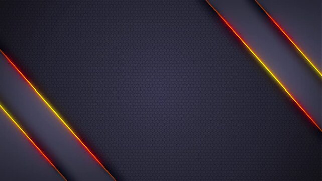Abstract shinning orange on black background video