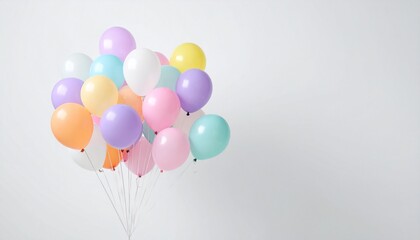 "A cluster of colorful balloons floating gently in a pale sky—symbols of celebration, lightness, and childlike wonder."