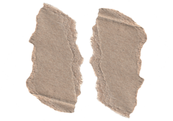 brown paper featuring organic hand torn edges and a naturally visible fibrous texture.