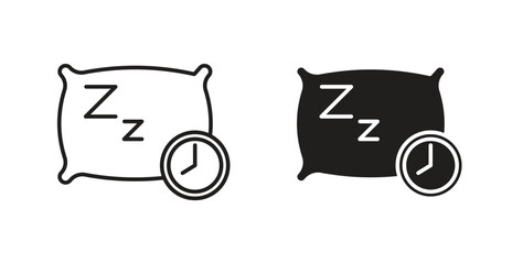 Bedtime icons, vector symbols. filled flat sign
