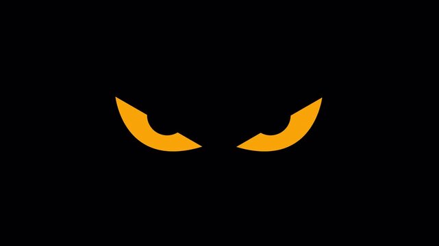 Evil glowing yellow eyes peer out from the darkness in this spooky loop animation. Perfect for Halloween, horror themes, gaming content, or adding a mysterious and sinister atmosphere to any project.