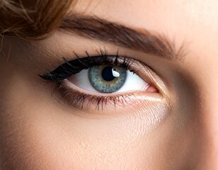 Fototapeta premium 化粧された女性の片目の目元のアップ 