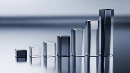 business graph on dark background